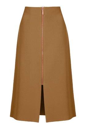 Topshop Zip Detail Midi Skirt