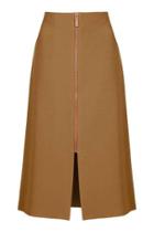 Topshop Zip Detail Midi Skirt