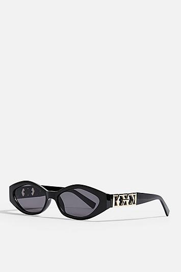 Topshop Angular Oval Sunglasses