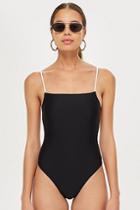 Topshop Straight Neck One Piece Swimsuit
