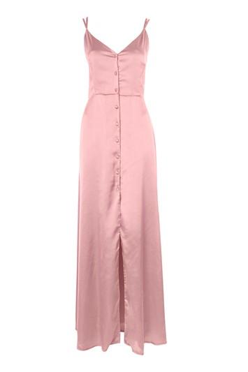 Topshop *satin Button Down Maxi Dress By Oh My Love