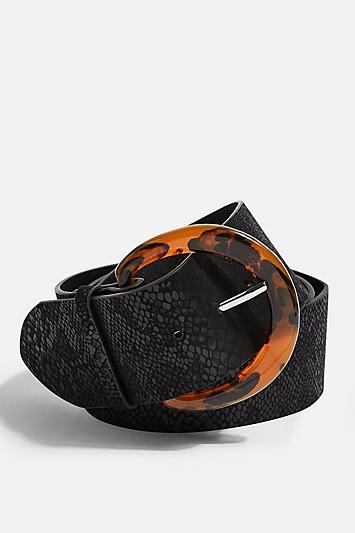 Topshop Wide Tortoiseshell Buckle Belt