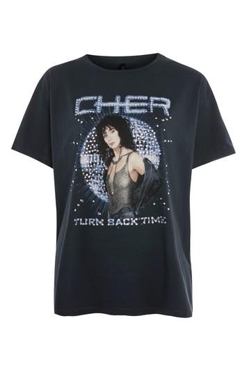 Topshop Cher Diamante T-shirt By And Finally