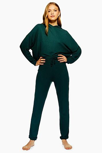 Topshop Khaki Waffle Lounge Joggers