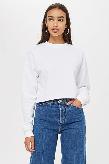 Topshop Tall Cropped Sweatshirt