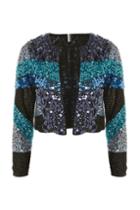 Topshop Colour Block Sequin Jacket