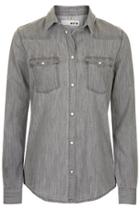 Topshop Moto Fitted Western Shirt