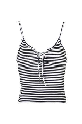 Topshop Striped Tie-up Cami