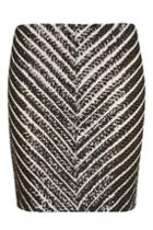 Topshop *back Stage Black Striped Sequin Mini Skirt By Wydlr