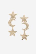 Topshop *gold Star And Moon Drop Earrings