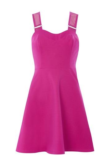 Topshop Petite Airtex Strappy Skater Dress