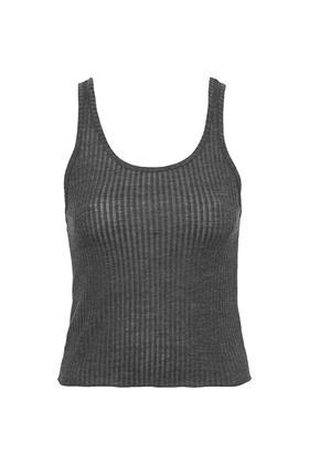 Topshop Petite Scoop Neck Rib Vest