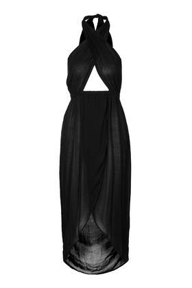 Topshop Wrap Halter Neck Maxi Dress