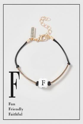 Topshop F Initial Bracelet