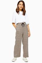Topshop Petite Check Slouch Trousers
