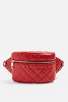 Topshop Red Quilted Britt Bum Bag