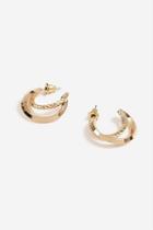 Topshop Engraved Double Row Earrings