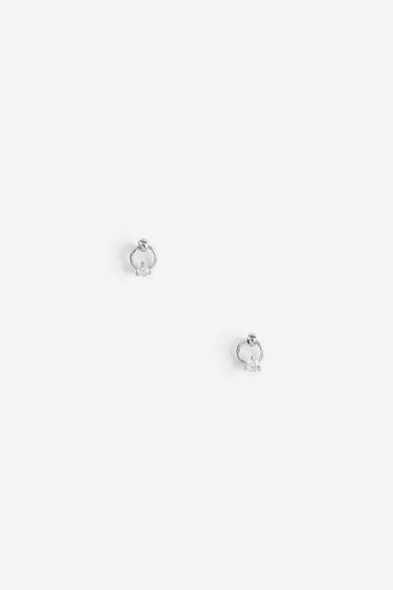 Topshop Crystal Hoop Stud Earrings