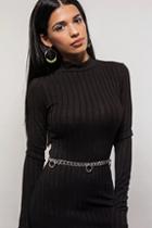 Topshop *chunky Metal Ring Belly Chain