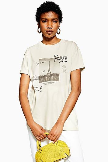 Topshop Paris Doodle T-shirt