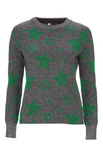 Topshop Compact Metallic Star Jumper