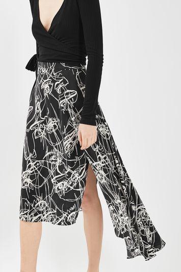 Topshop Faces Asymetric Skirt By Boutique
