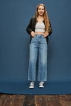 Topshop Tall Awkward Crop Wide Leg Jeans