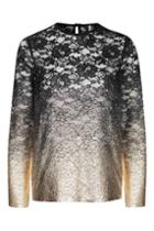 Topshop Ombre Gold Foil Lace Top