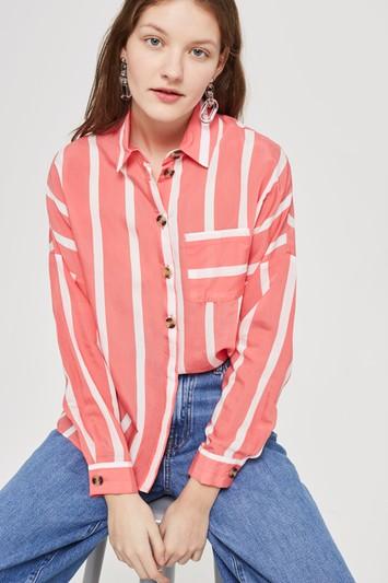 Topshop Wide Striped Shirt