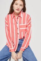 Topshop Wide Striped Shirt
