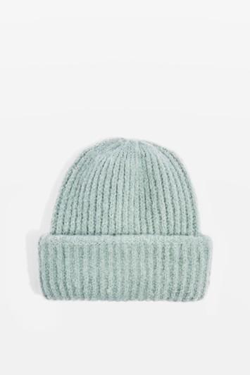 Topshop Mint Turn Up Beanie