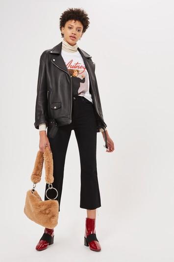 Topshop Petite Dree Cropped Flare Jeans