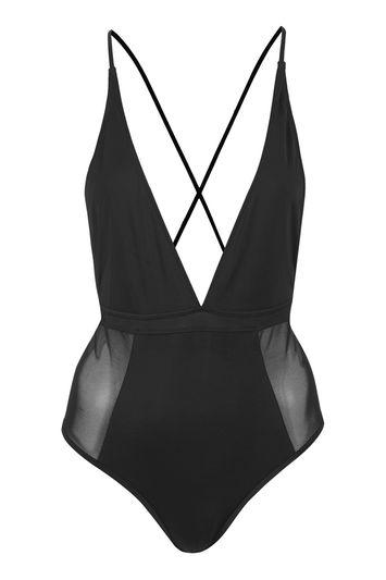 Topshop Mesh Swimsuit