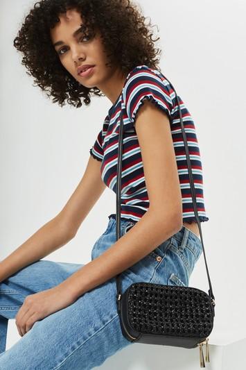 Topshop Lattice Boxy Cross Body Bag