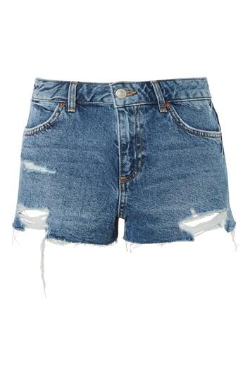Topshop Moto Cory Low Rise Denim Shorts