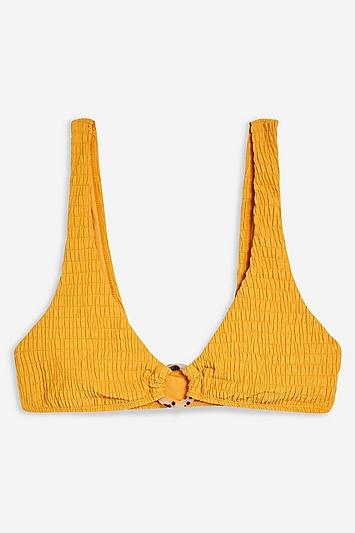 Topshop Tortoiseshell Ring Triangle Bikini Top