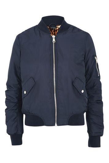 Topshop Faux Fur Lined Ma1 Bomber