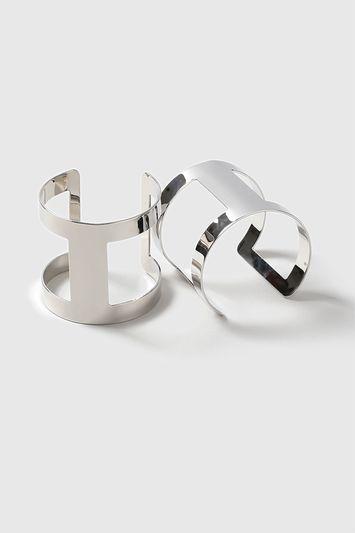 Topshop Cut Out Double Cuffs