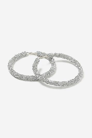Topshop *facet Wrap Hoop Earrings