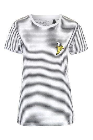 Topshop Banana Stripe Tee By Tee And Cake