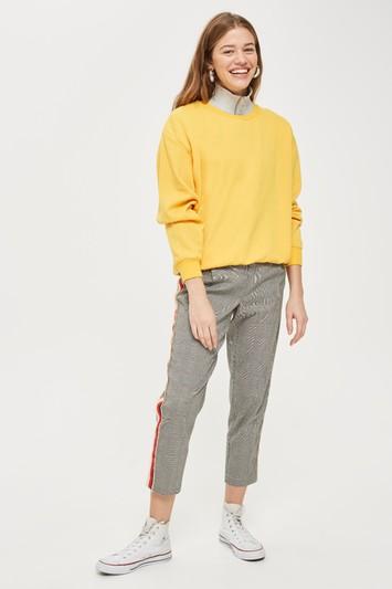 Topshop Check Side Tapered Pants
