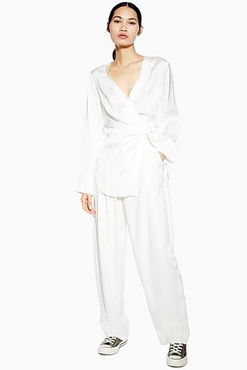 Topshop Ivory Essential Peg Trousers