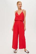 Topshop Embroidered Strappy Jumpsuit