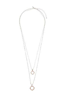 Topshop Two-tone Open Circle Necklace