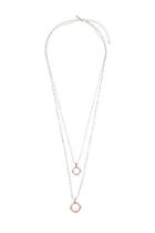 Topshop Two-tone Open Circle Necklace