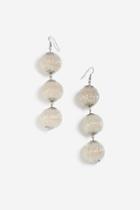 Topshop Crystal Beaded 3 Layer Earrings
