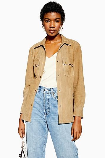 Topshop Suede Shirt