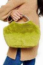 Topshop Free Lime Faux Fur Grab Bag