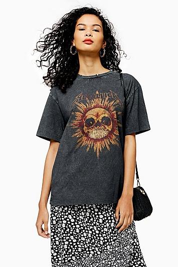 Metallica Print T-shirt By And Finally