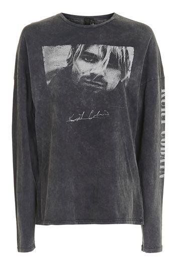 Topshop *kurt Cobain Long Sleeve T-shirt By And Finally